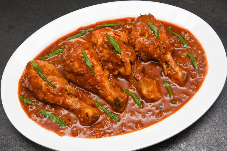 Pollo al curry de Sri Lanka